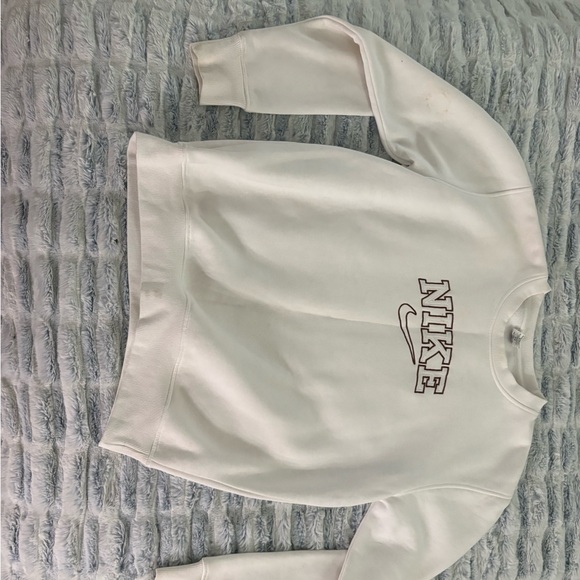 Custom Nike White Crewneck Sweatshirt - Picture 1 of 4